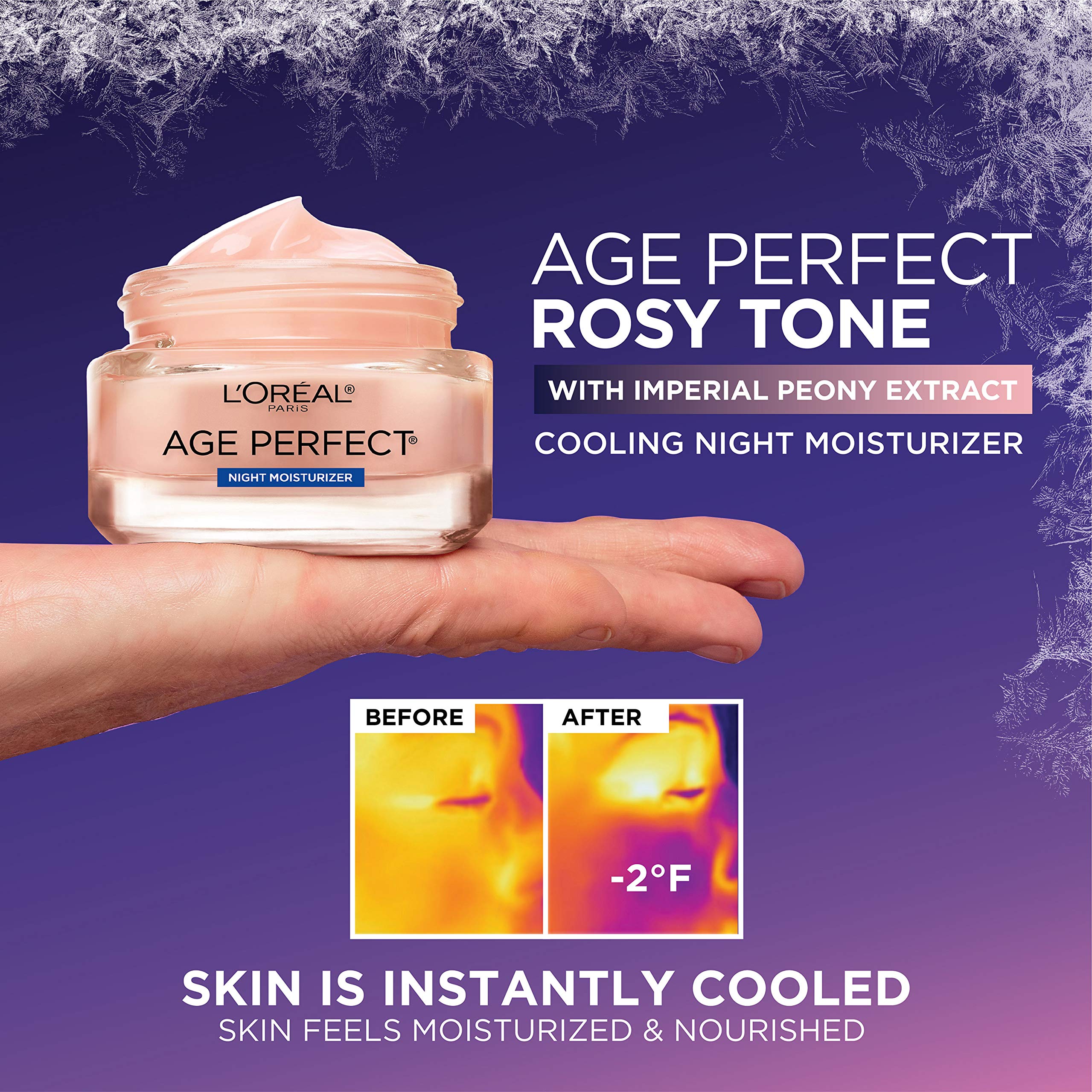 L'Oreal Paris Age Perfect Rosy Tone Anti-Aging Cooling Night Moisturizer 1.7 oz